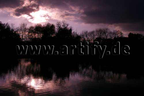 Wasserspiegelung in Violett